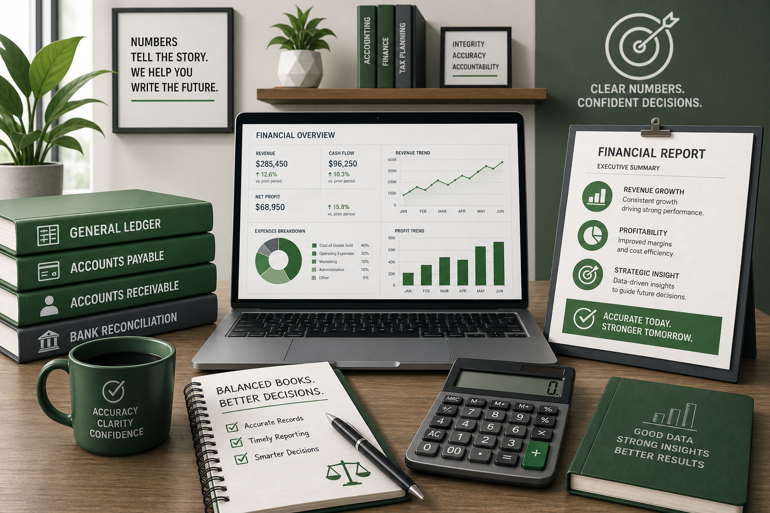 Illustration representing accuracy and professionalism in financial management